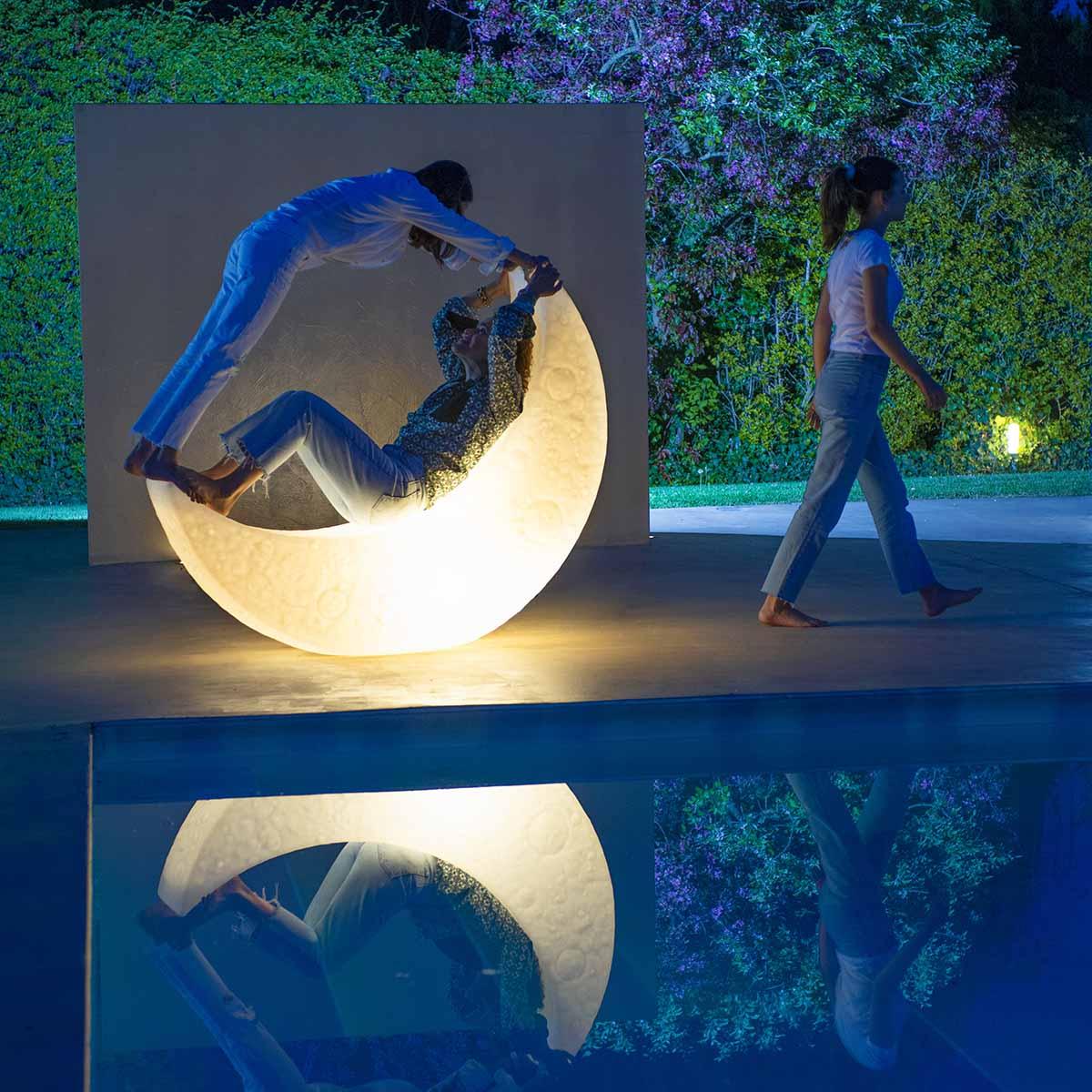Zetheor Crescent Moon hars vloerlamp