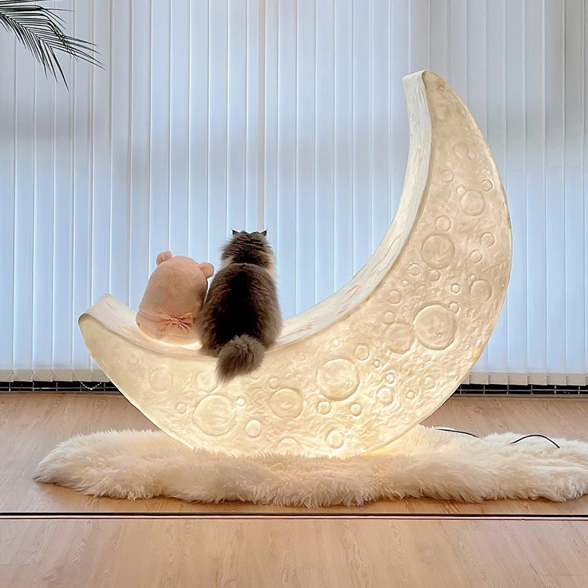 Zetheor Crescent Moon hars vloerlamp
