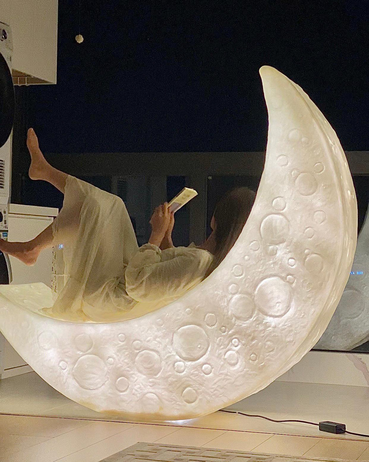 Zetheor Crescent Moon hars vloerlamp