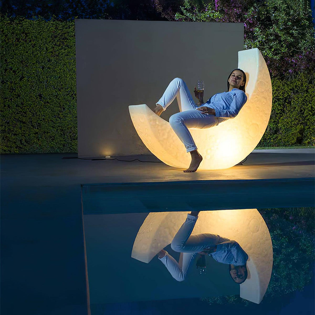 Zetheor Crescent Moon hars vloerlamp