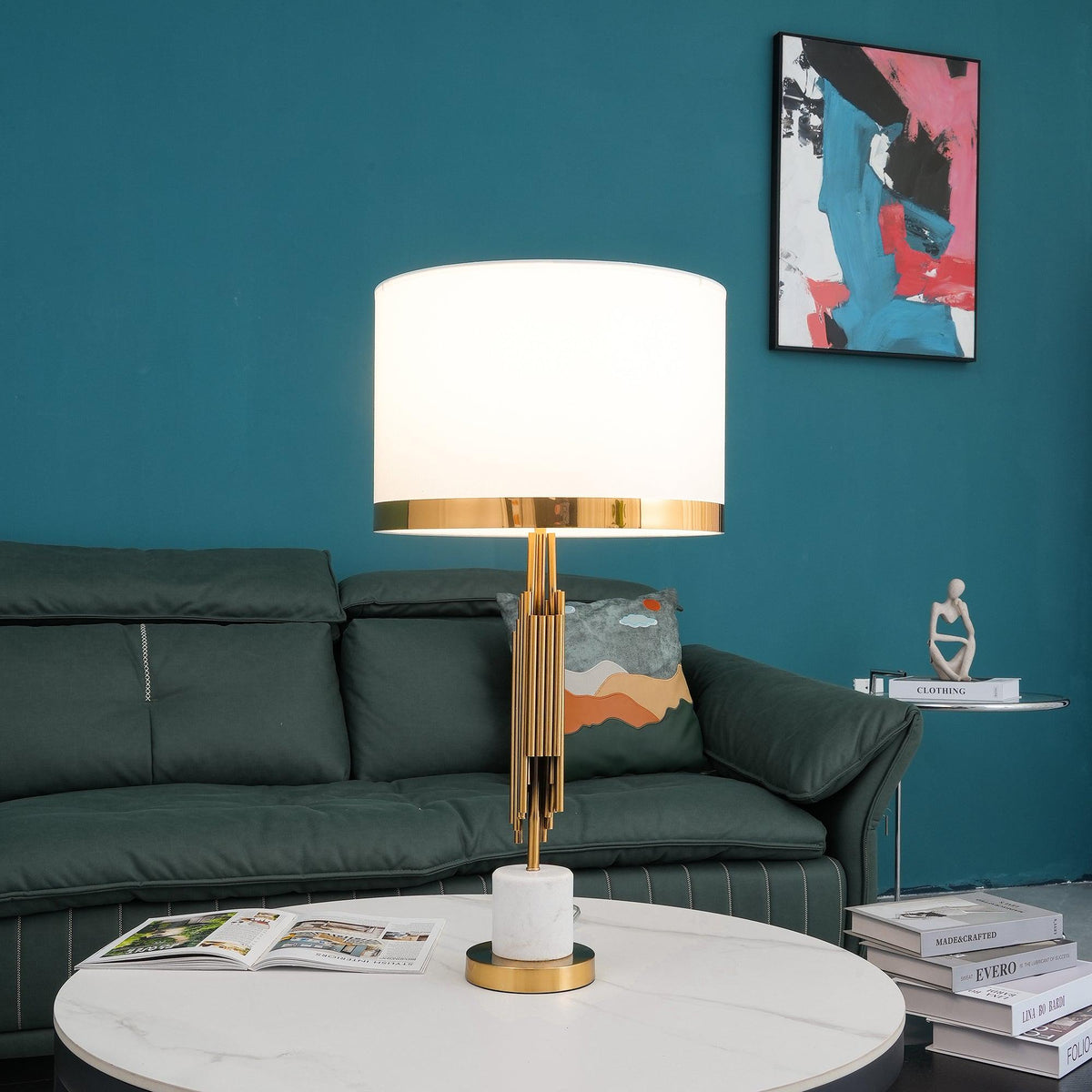Opus tafellamp in marmer met Art Deco-ontwerp
