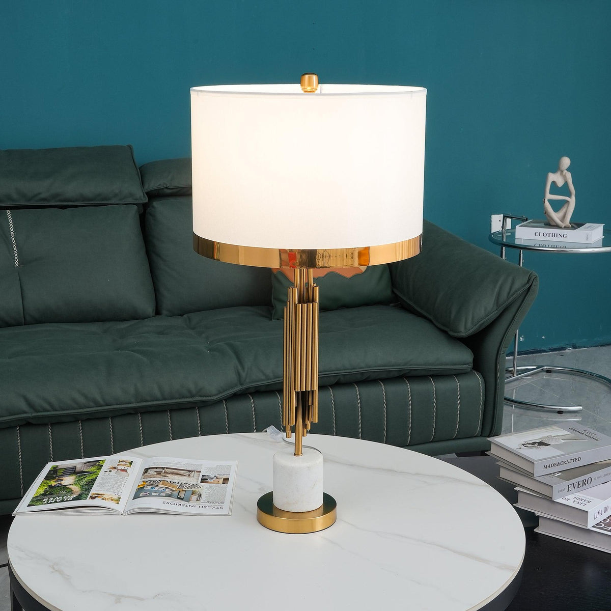 Opus tafellamp in marmer met Art Deco-ontwerp