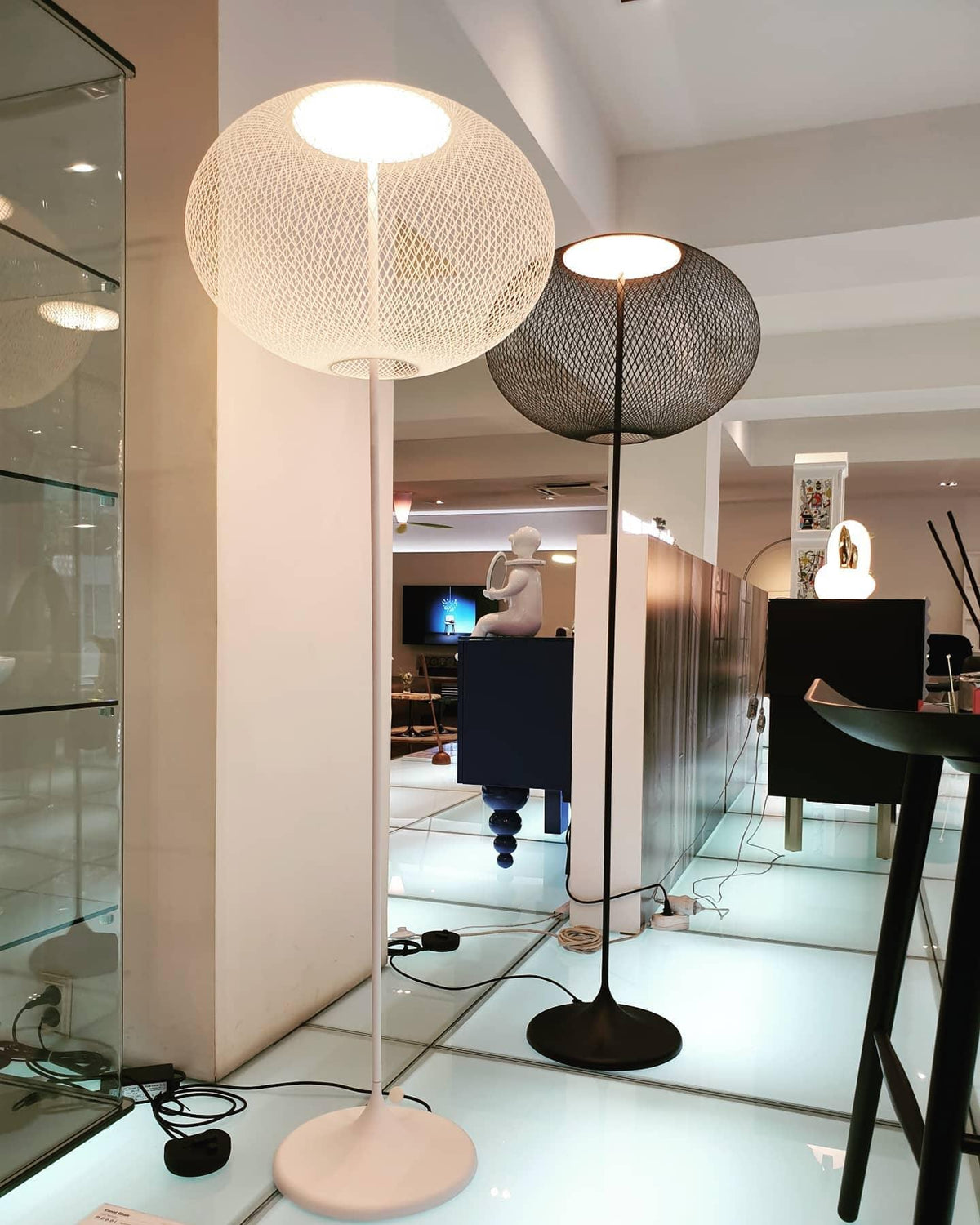 Ilsolyre industriële mesh vloerlamp