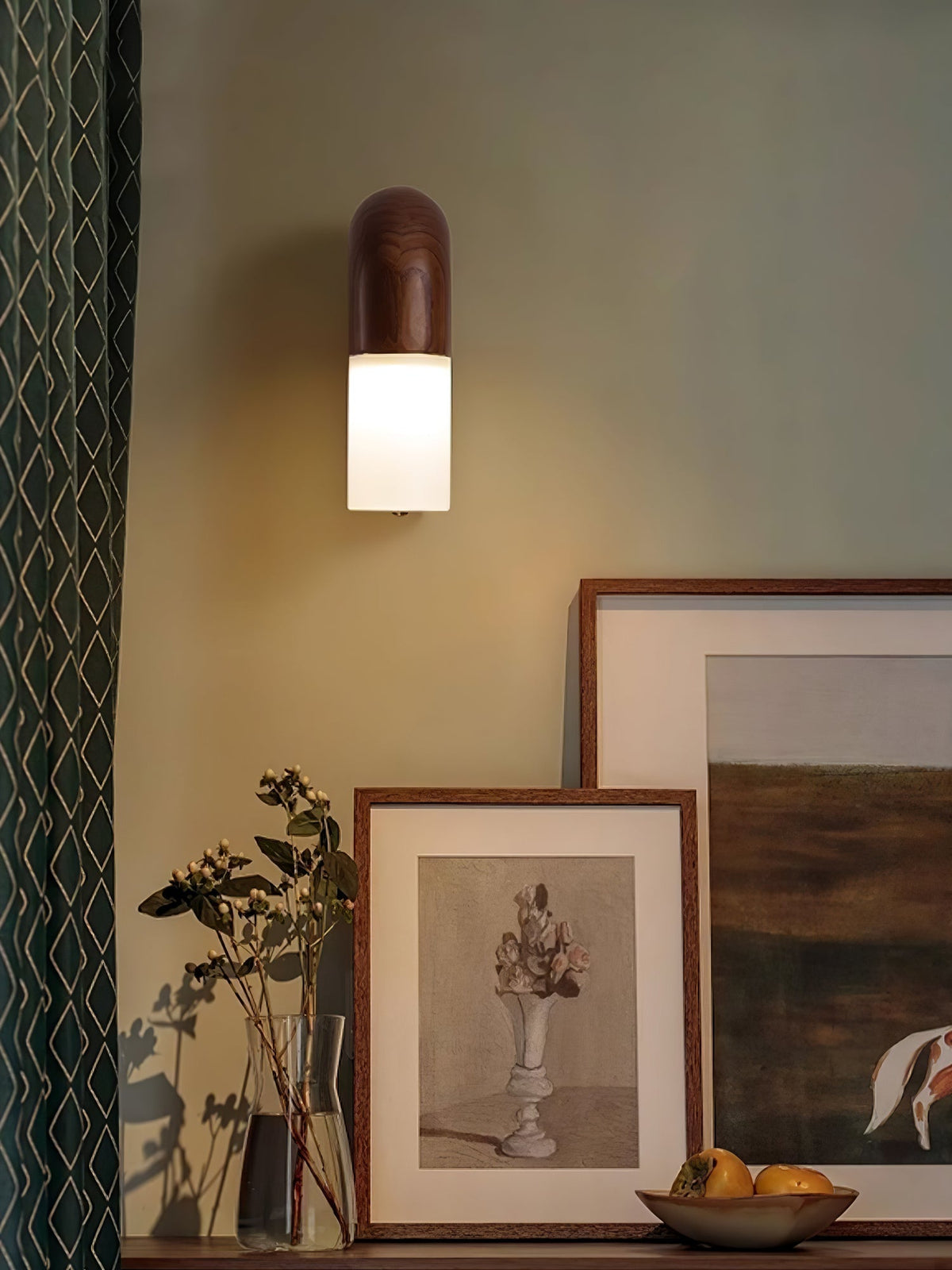 King Moderne minimalistische wandlamp van hout