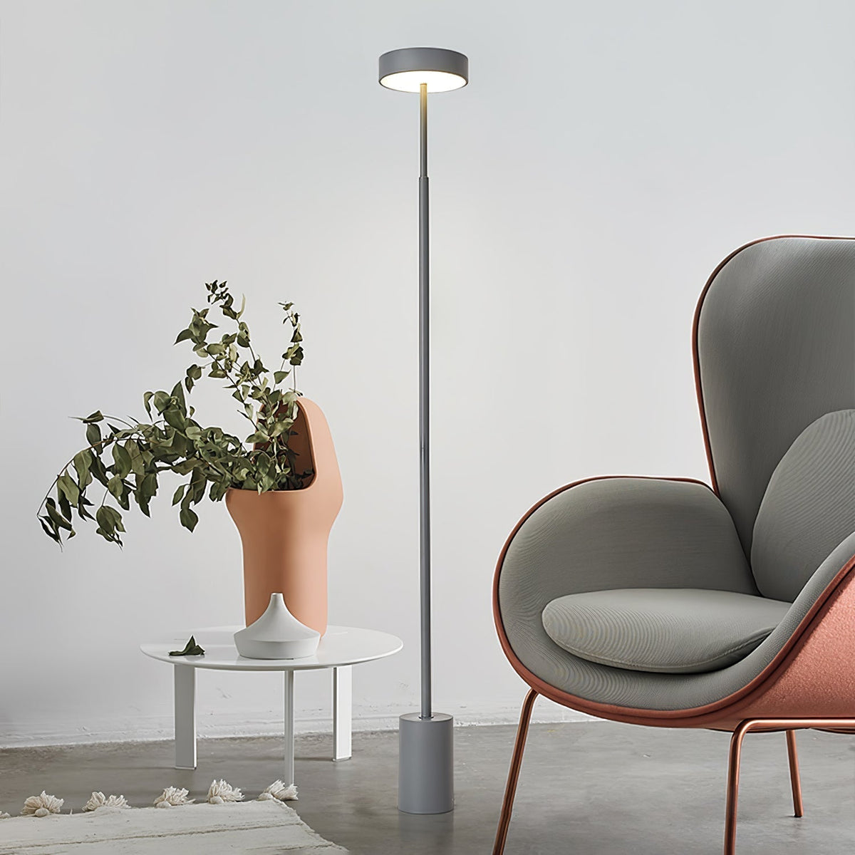 Circa minimalistisch draaibare vloerlamp