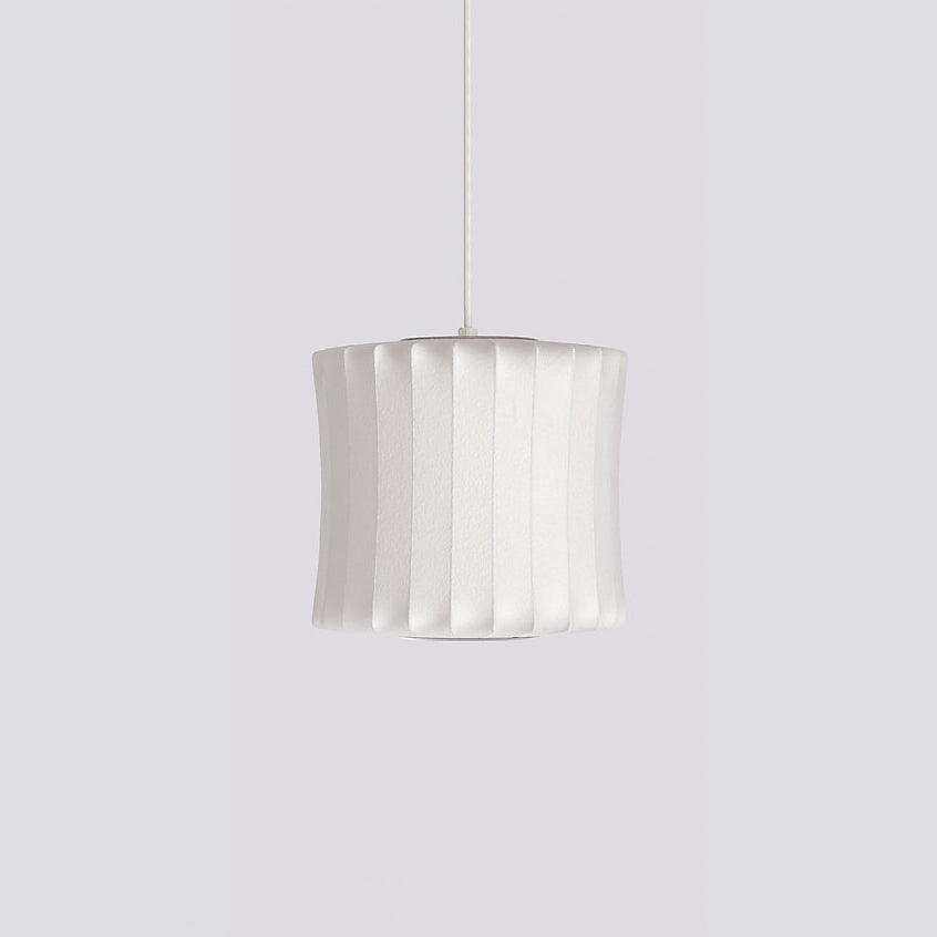Bis hanglamp van zijde en staal