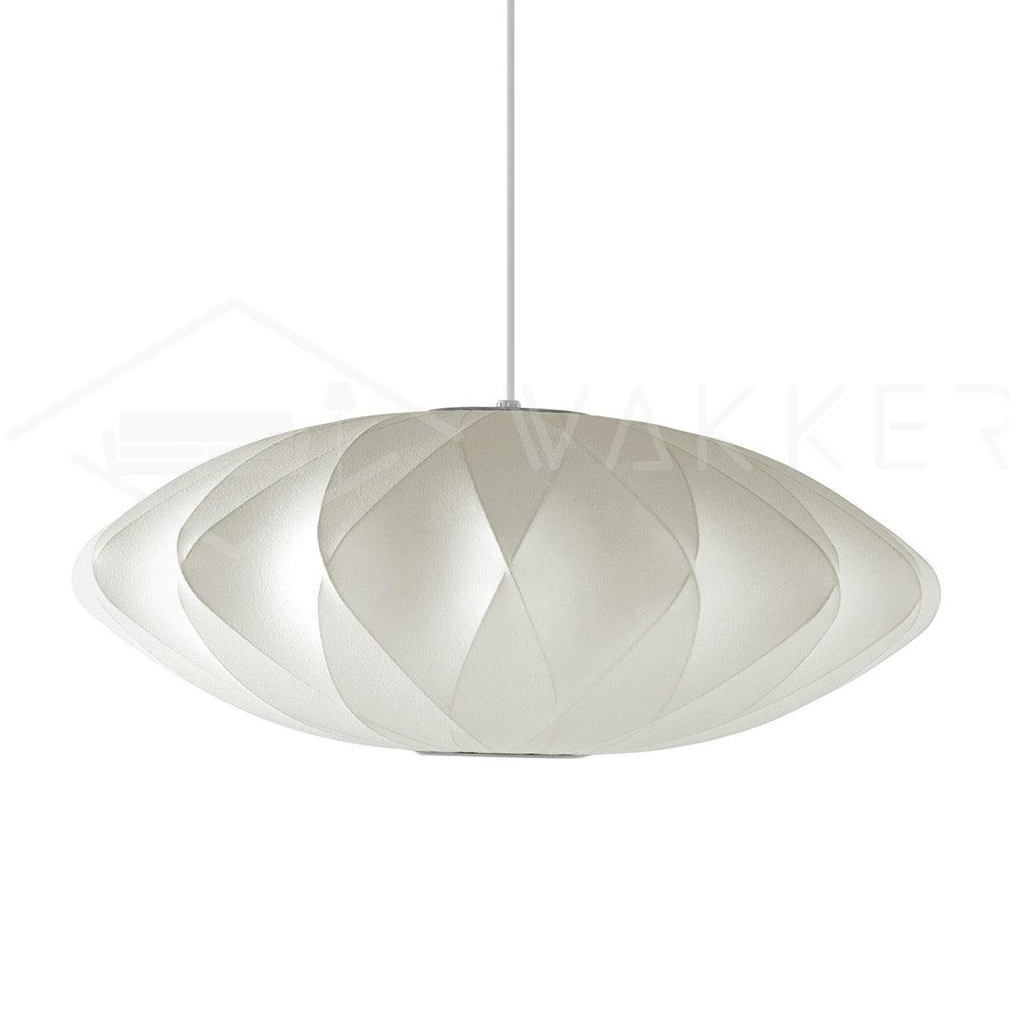 Bis hanglamp van zijde en staal