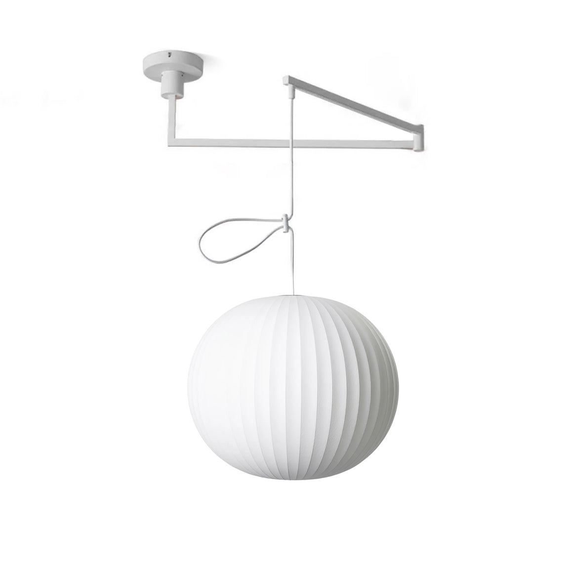 Bis hanglamp van zijde en staal