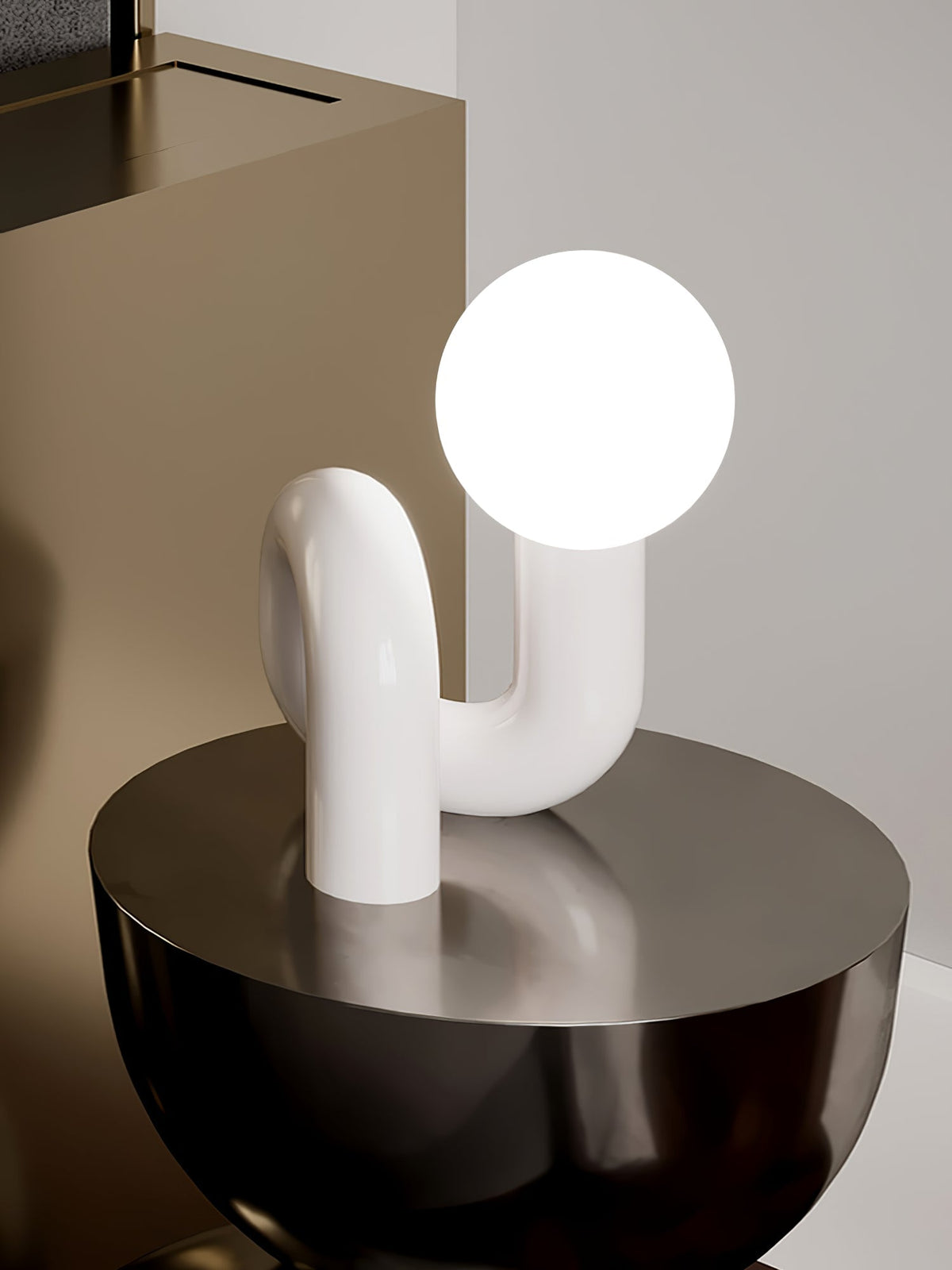 Soreeon tafellamp Playful N-vorm volledig wit