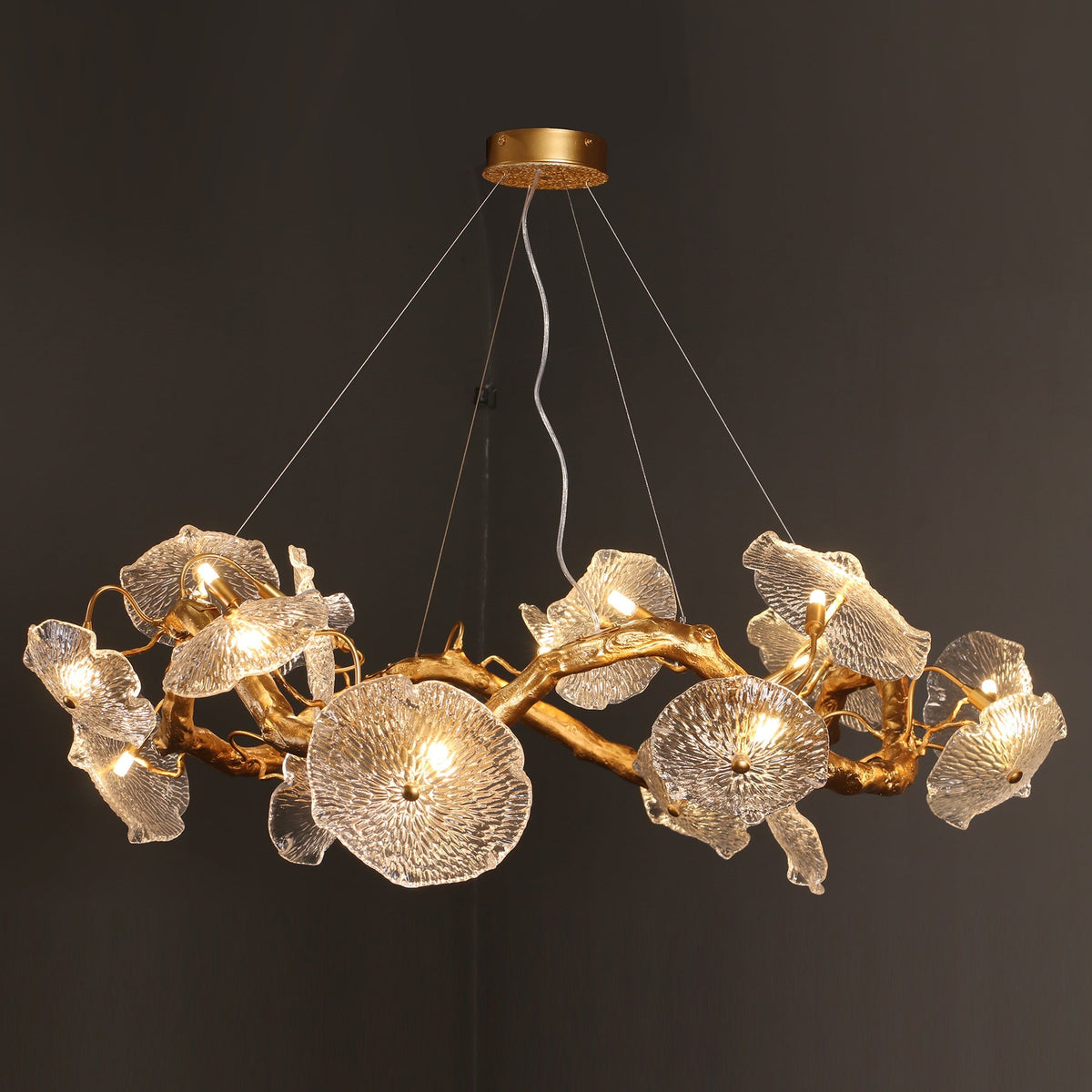 Avenhurst lotus glazen kroonluchter