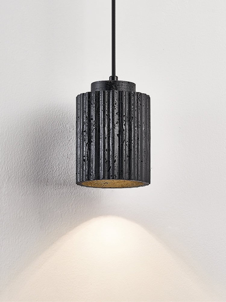 Hirb Ridge Zwart travertin hanglamp