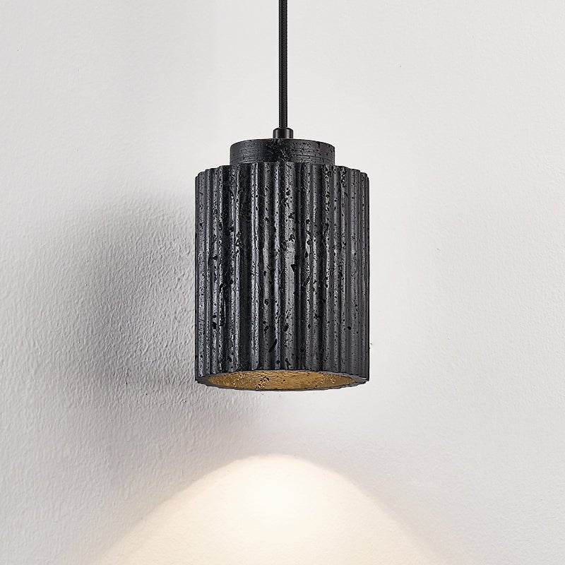 Hirb Ridge Zwart travertin hanglamp