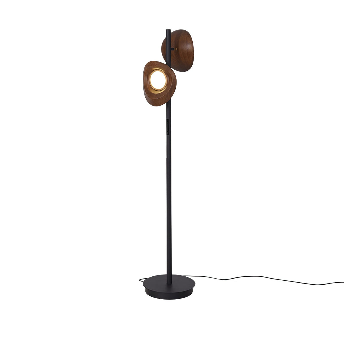 Ceyran dubbele bol vloerlamp zwart