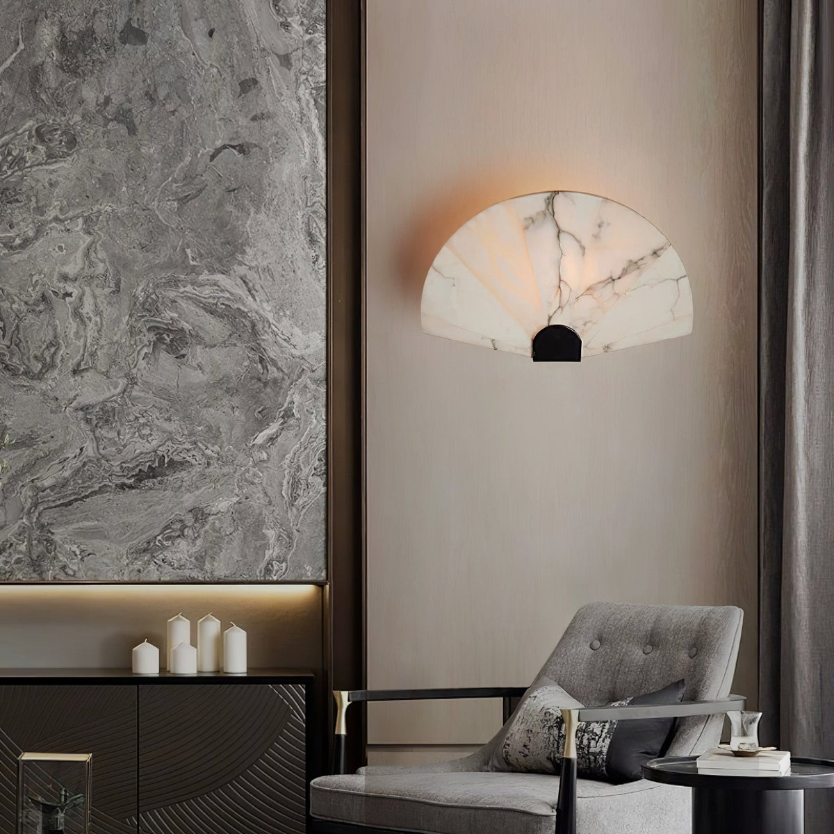 Nivelella minimalistisch wandlamp van albast