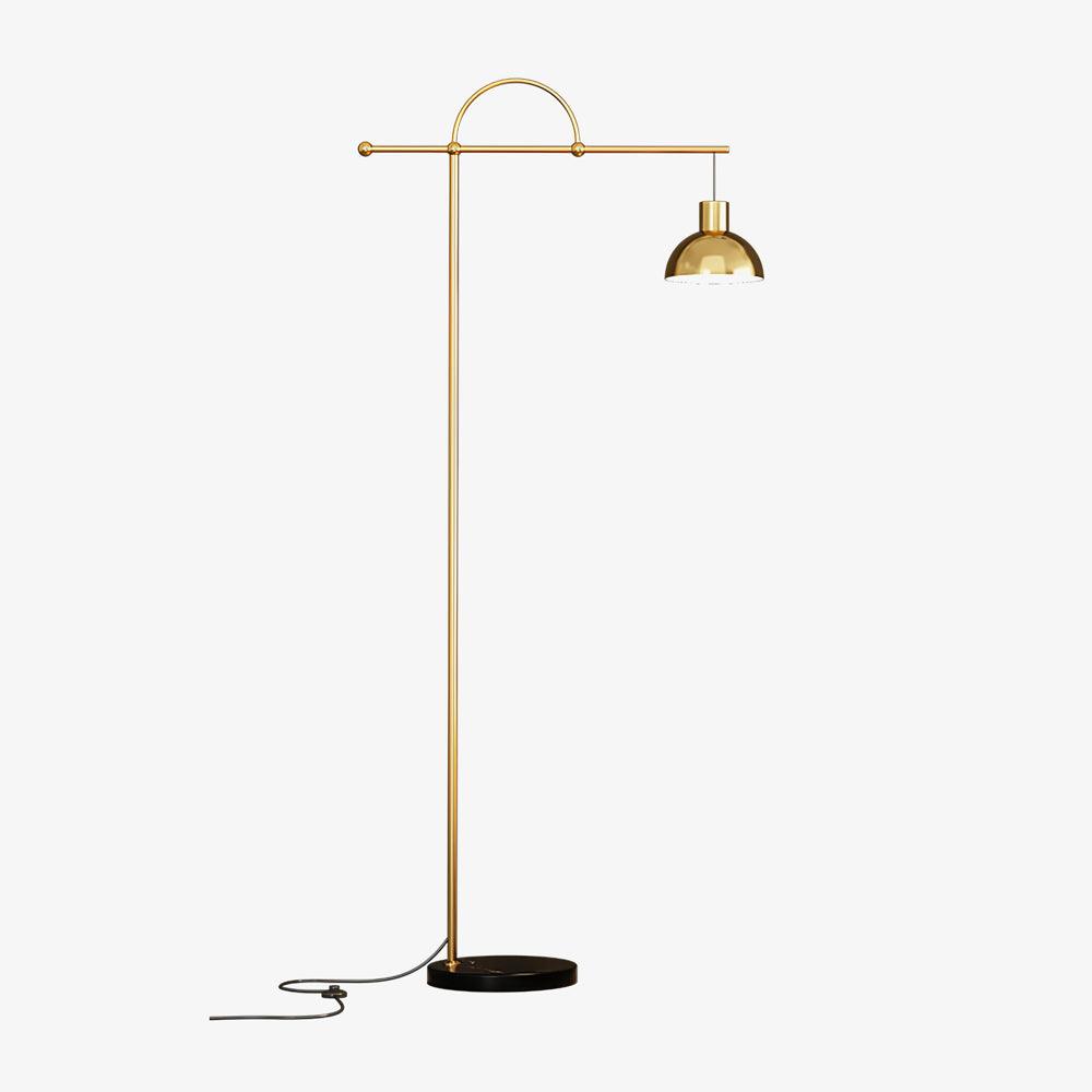 Usilil Art Deco messing vloerlamp