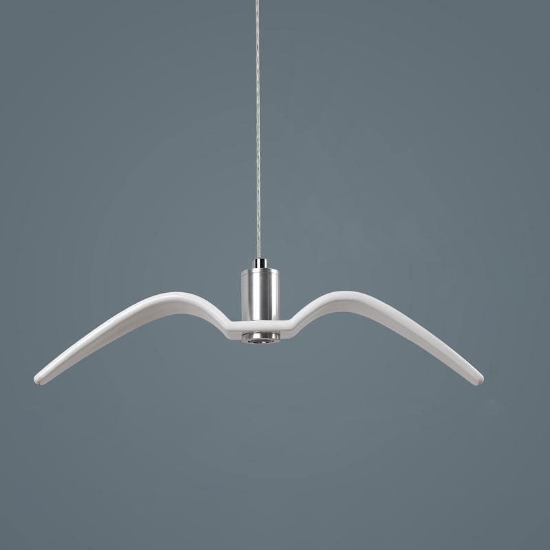 Ivoren hanglamp met vleugels voor woonkamer