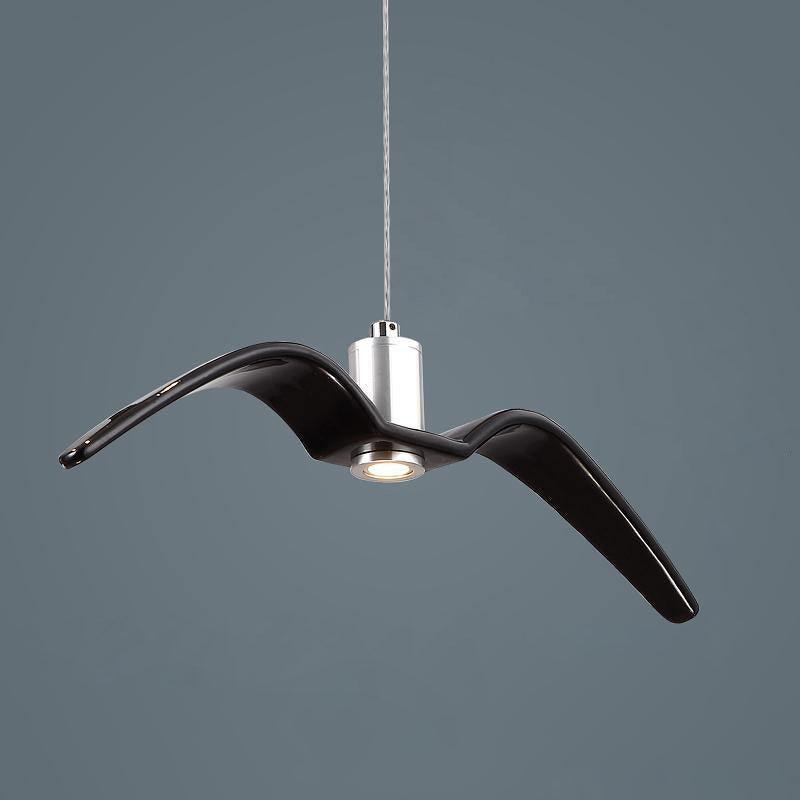 Ivoren hanglamp met vleugels voor woonkamer