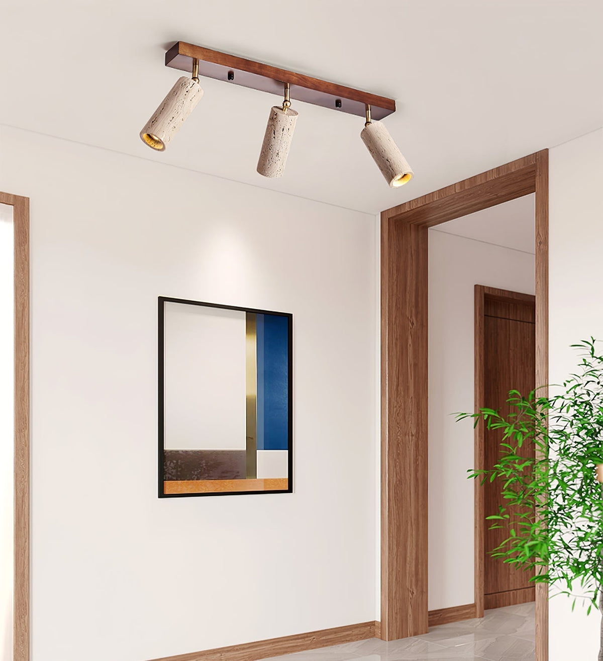 Tavalette Multi-Cylinder travertin Track Light