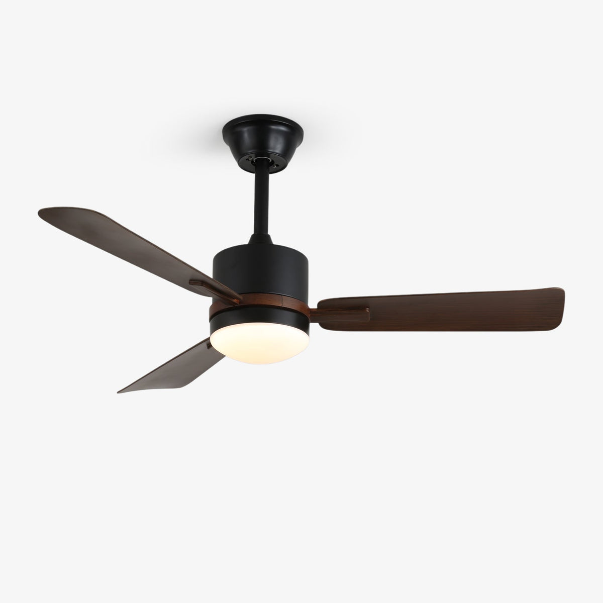 Zeyra Moderne plafondventilator met verlichting van walnoothout