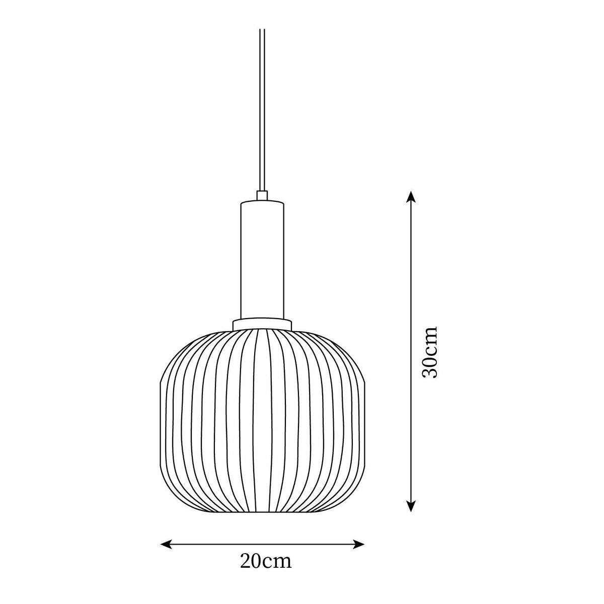 Miralelia Ribbed hanglamp