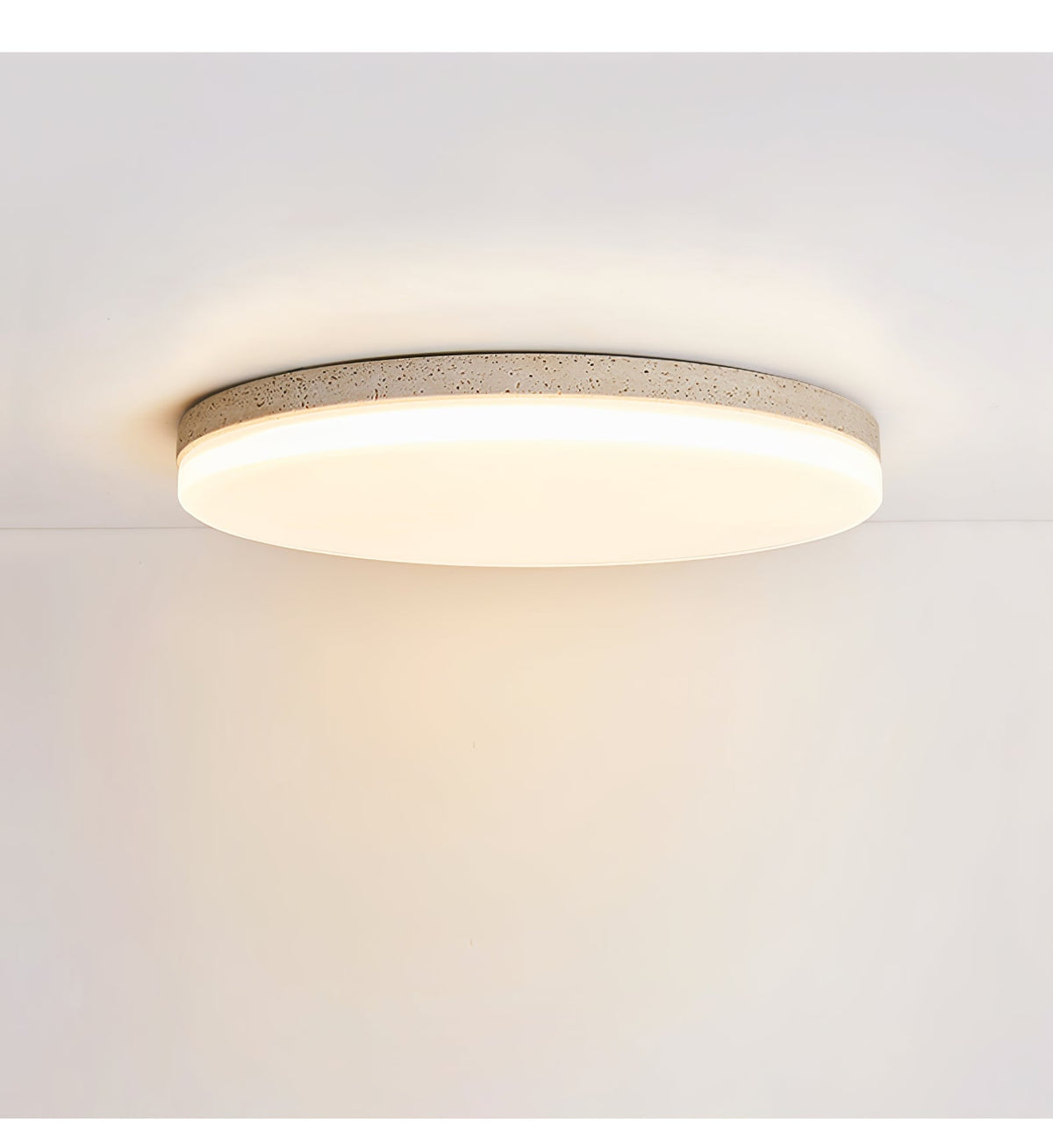 Sloane plafondlamp in geel travertin