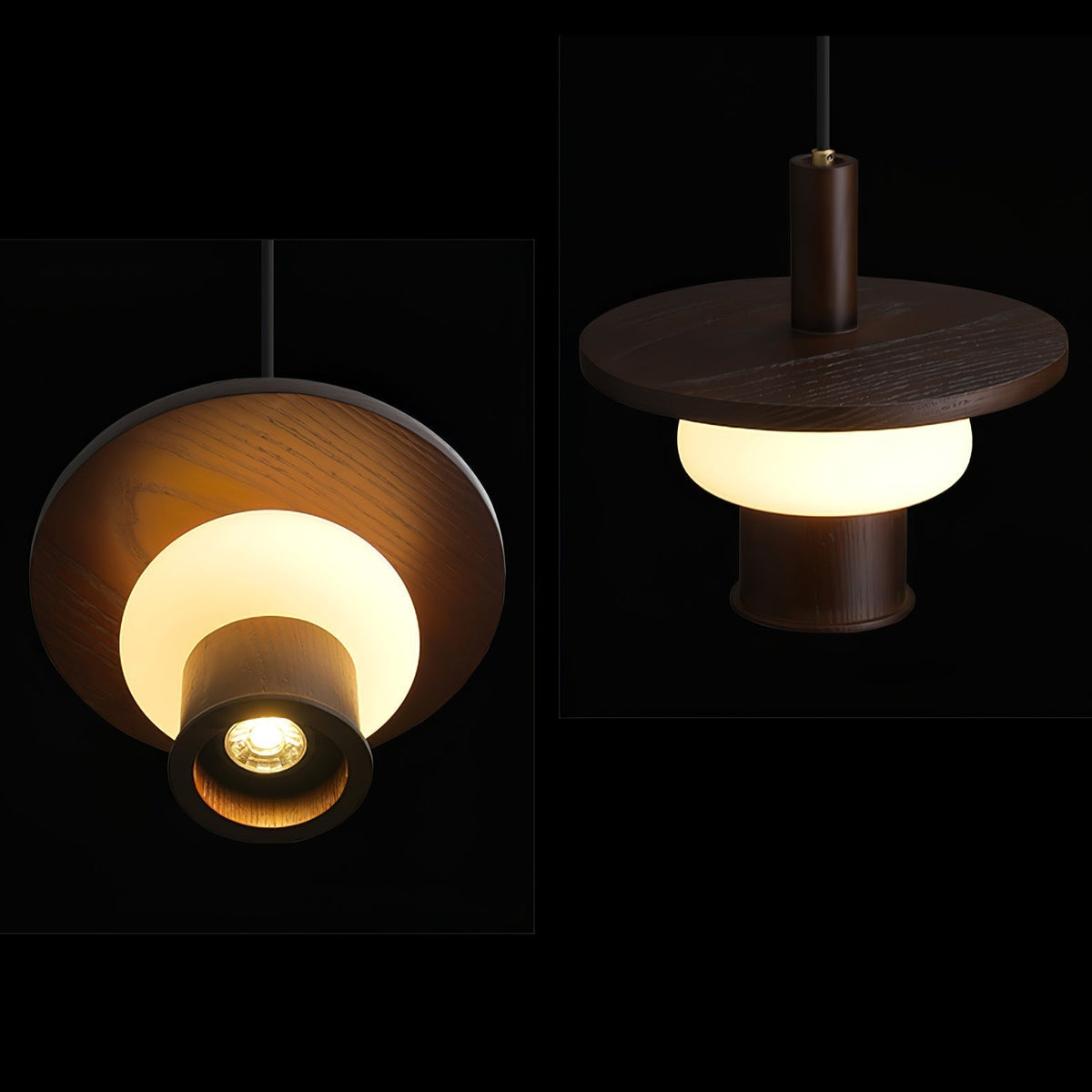 Zephaan Traditionele Kunst Klassieke Houten hanglamp van glas