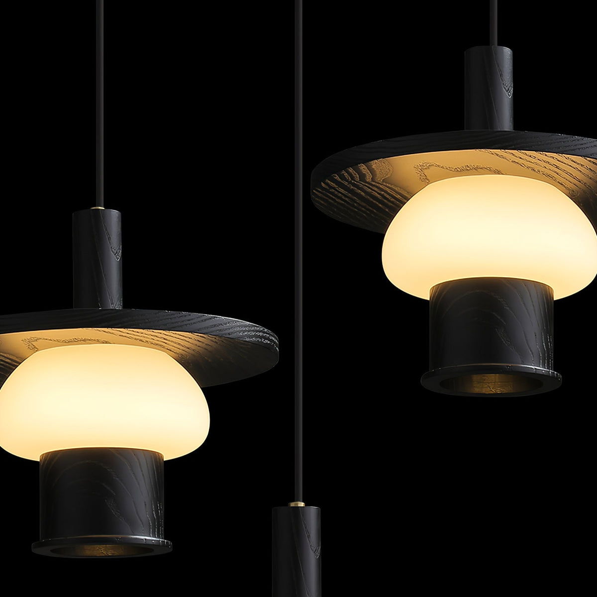 Zephaan Traditionele Kunst Klassieke Houten hanglamp van glas