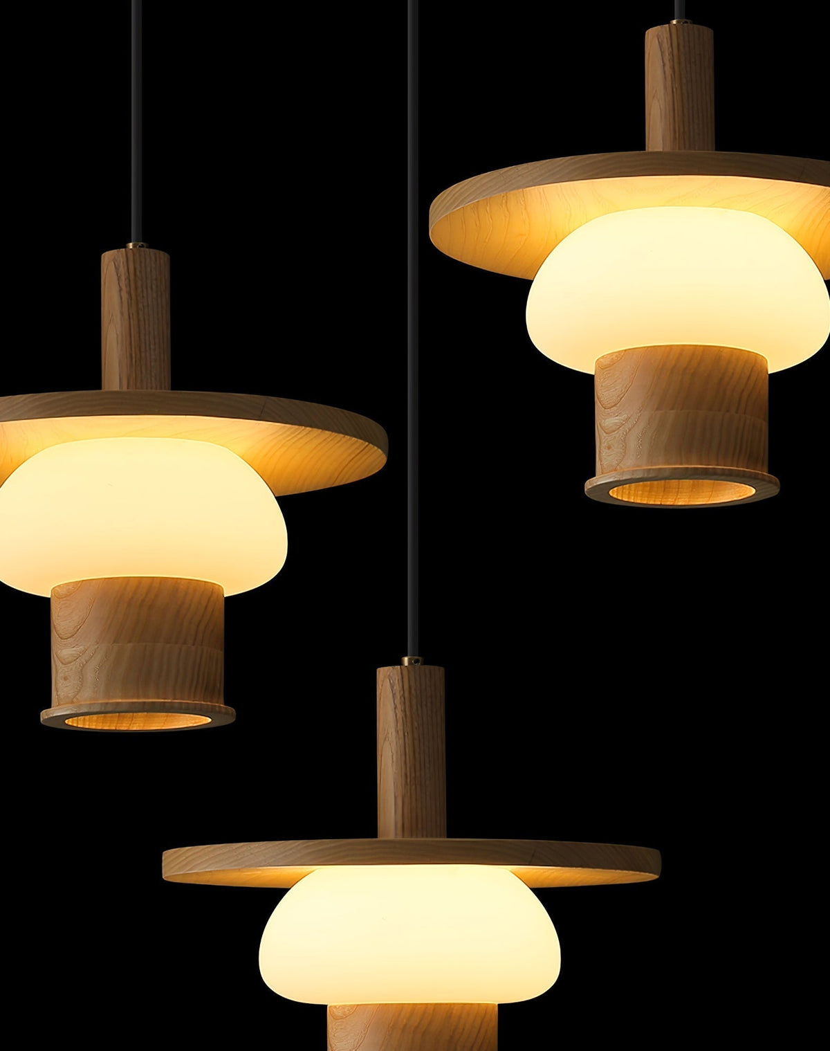 Zephaan Traditionele Kunst Klassieke Houten hanglamp van glas