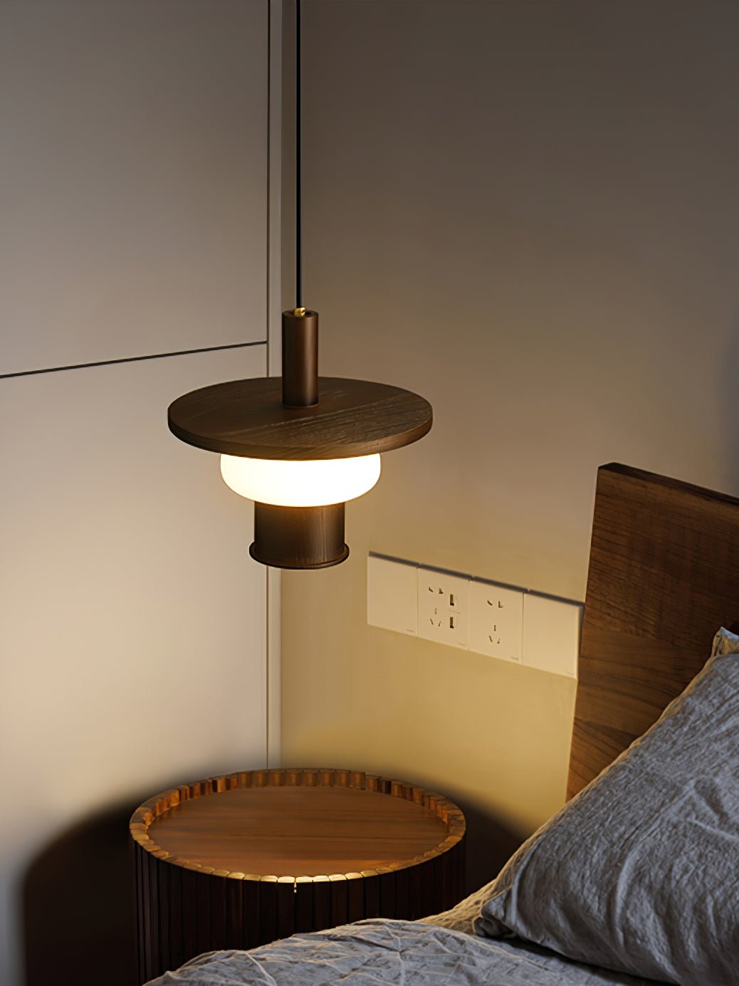 Zephaan Traditionele Kunst Klassieke Houten hanglamp van glas