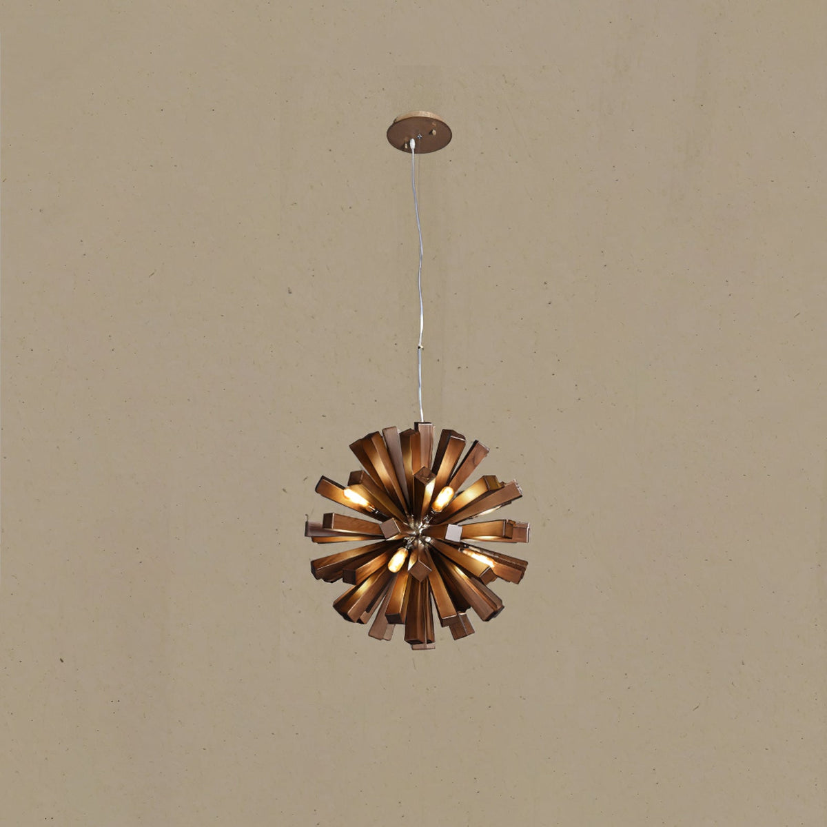 Elvarelle Premium Noordse kunst Burst hout kroonluchter