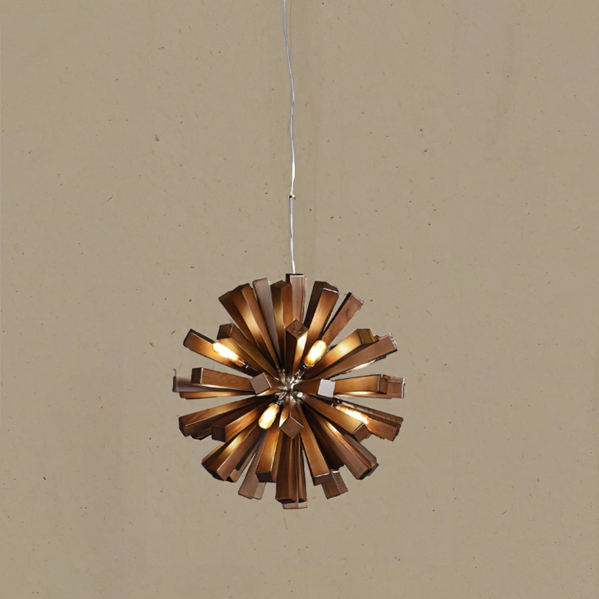 Elvarelle Premium Noordse kunst Burst hout kroonluchter