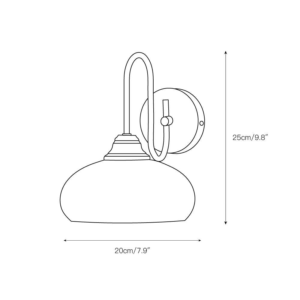 Ophaan wandlamp
