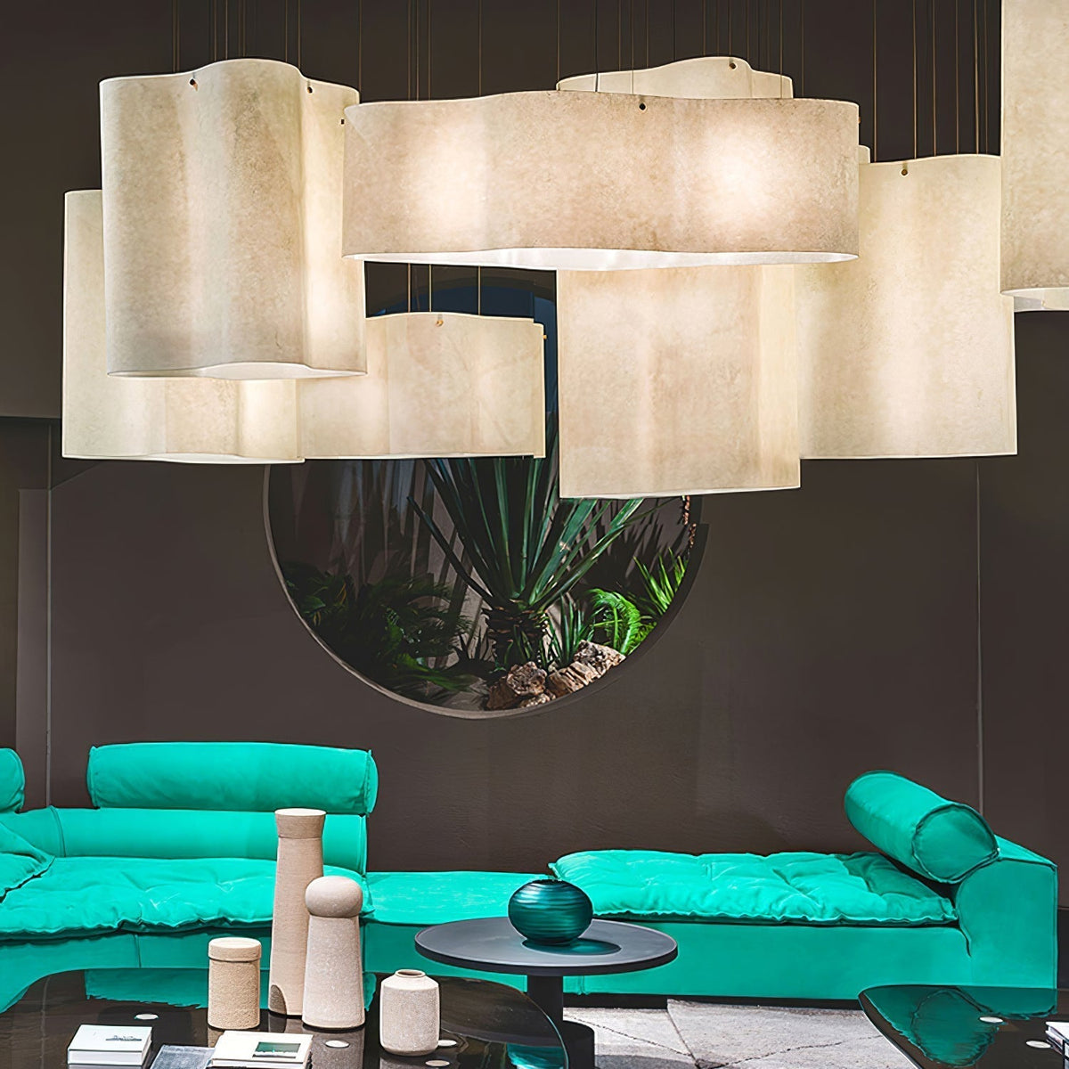 Evelan hanglamp met moderne kunstmatige wolkenvorm