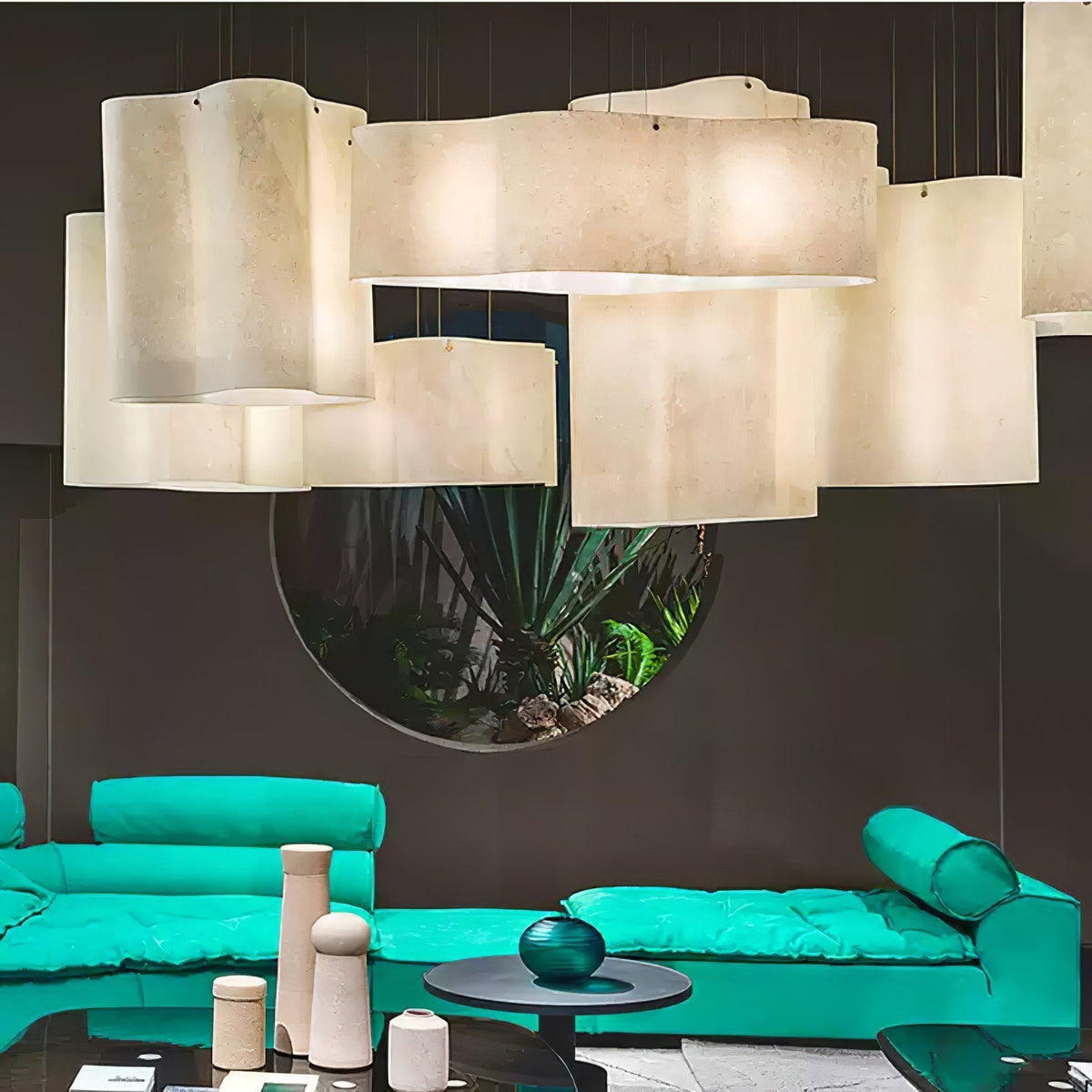 Evelan hanglamp met moderne kunstmatige wolkenvorm