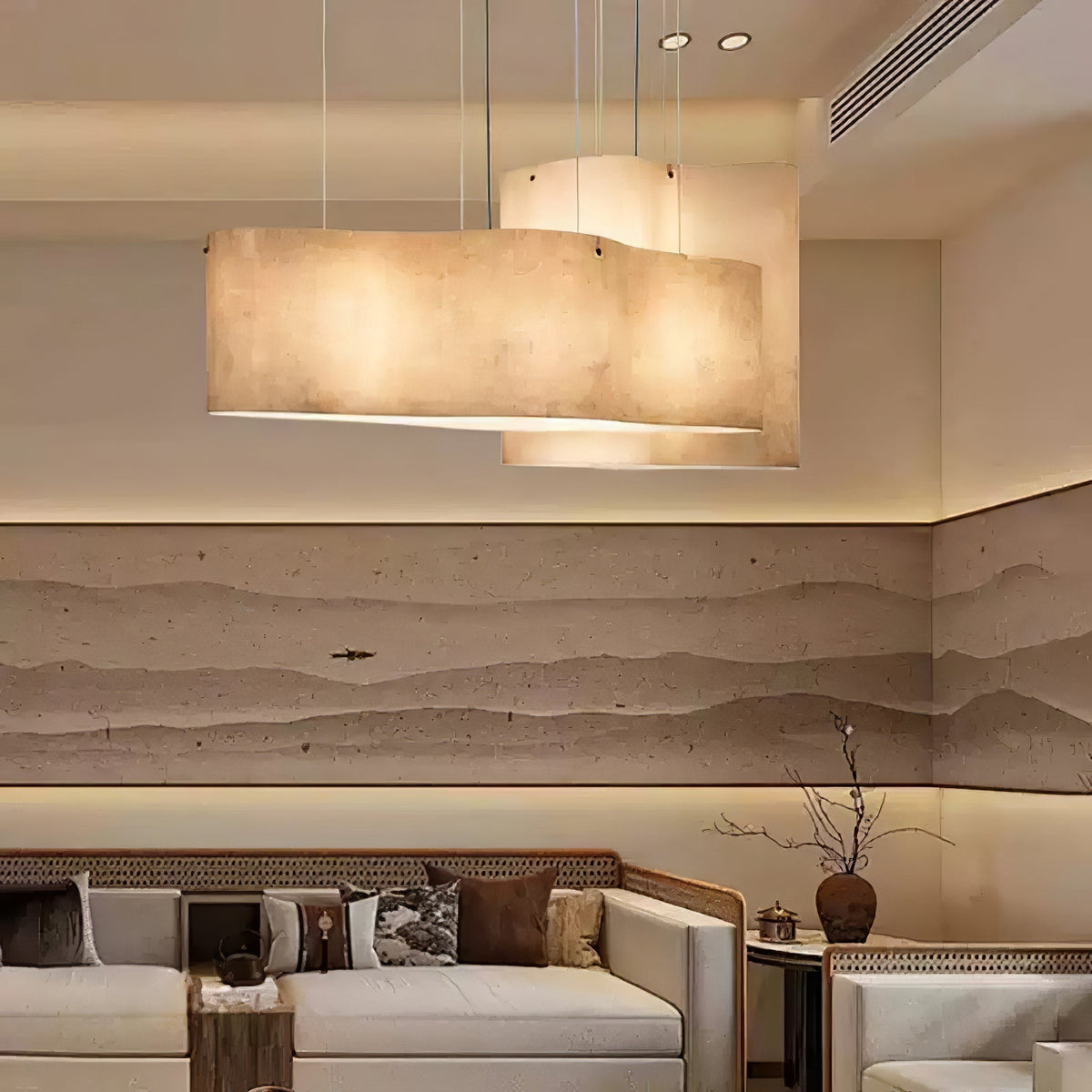 Evelan hanglamp met moderne kunstmatige wolkenvorm