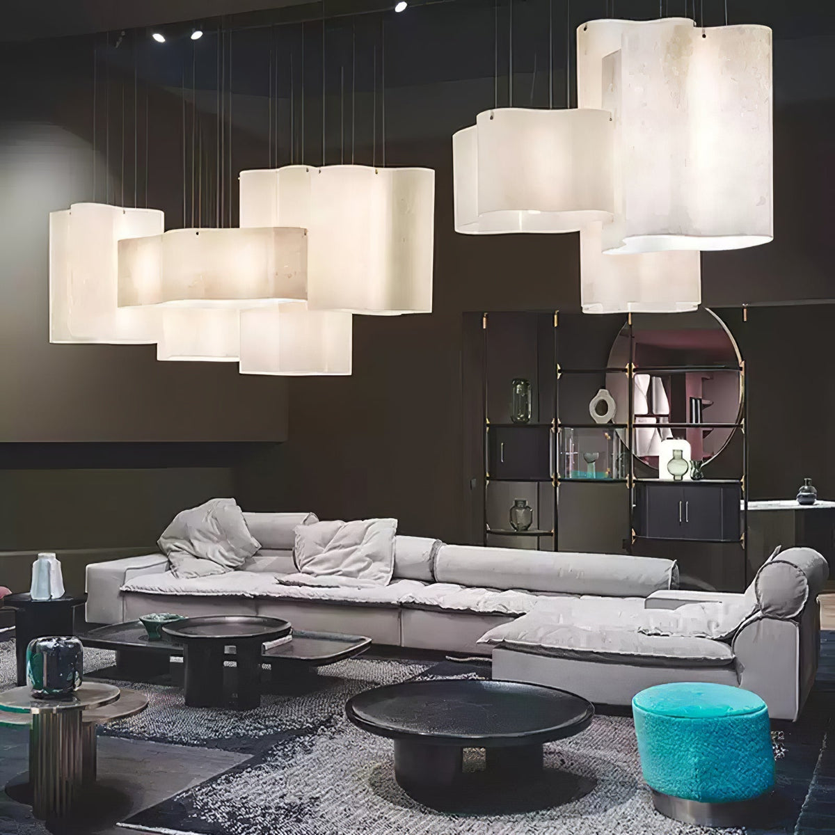 Evelan hanglamp met moderne kunstmatige wolkenvorm