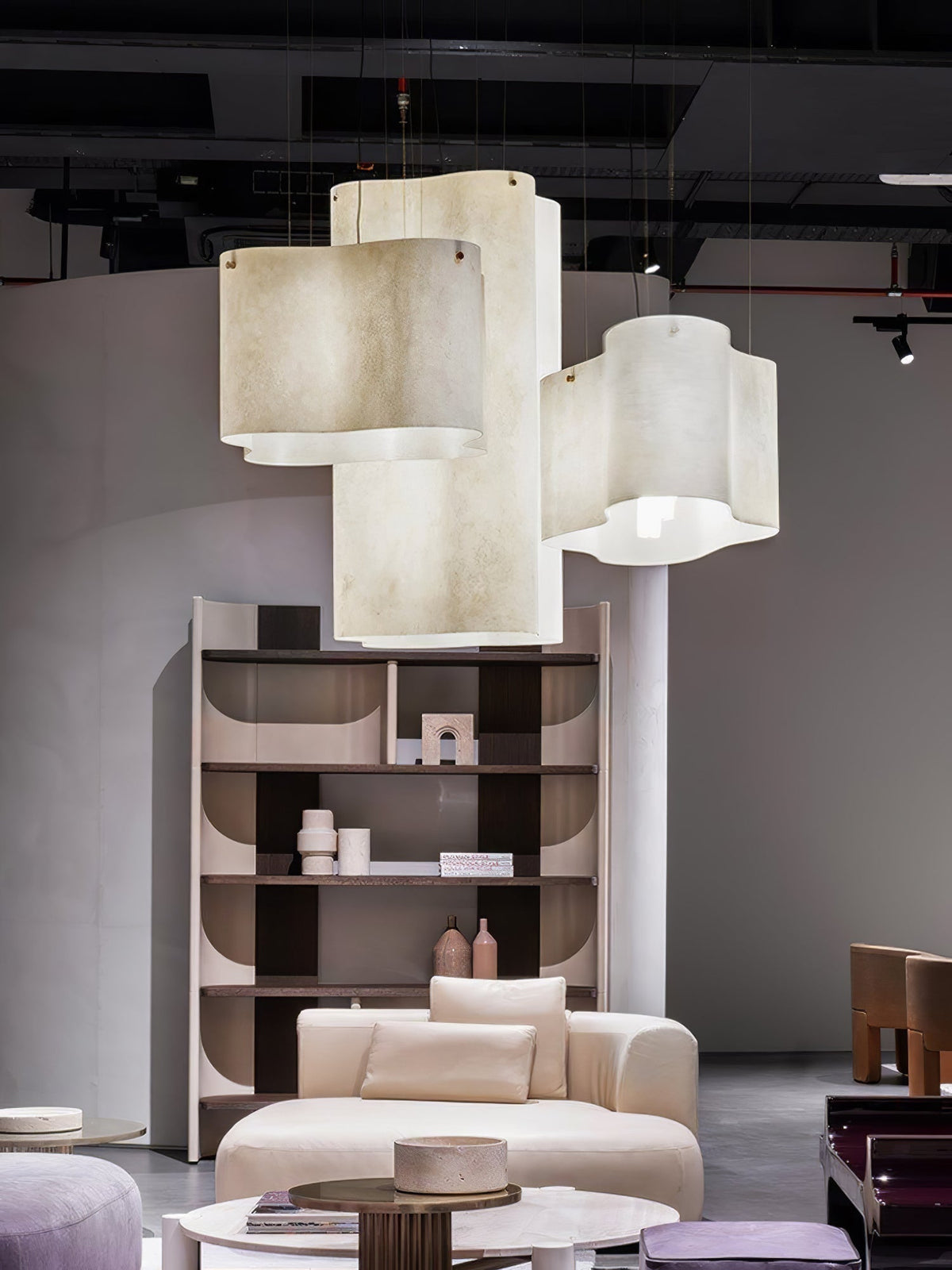 Evelan hanglamp met moderne kunstmatige wolkenvorm