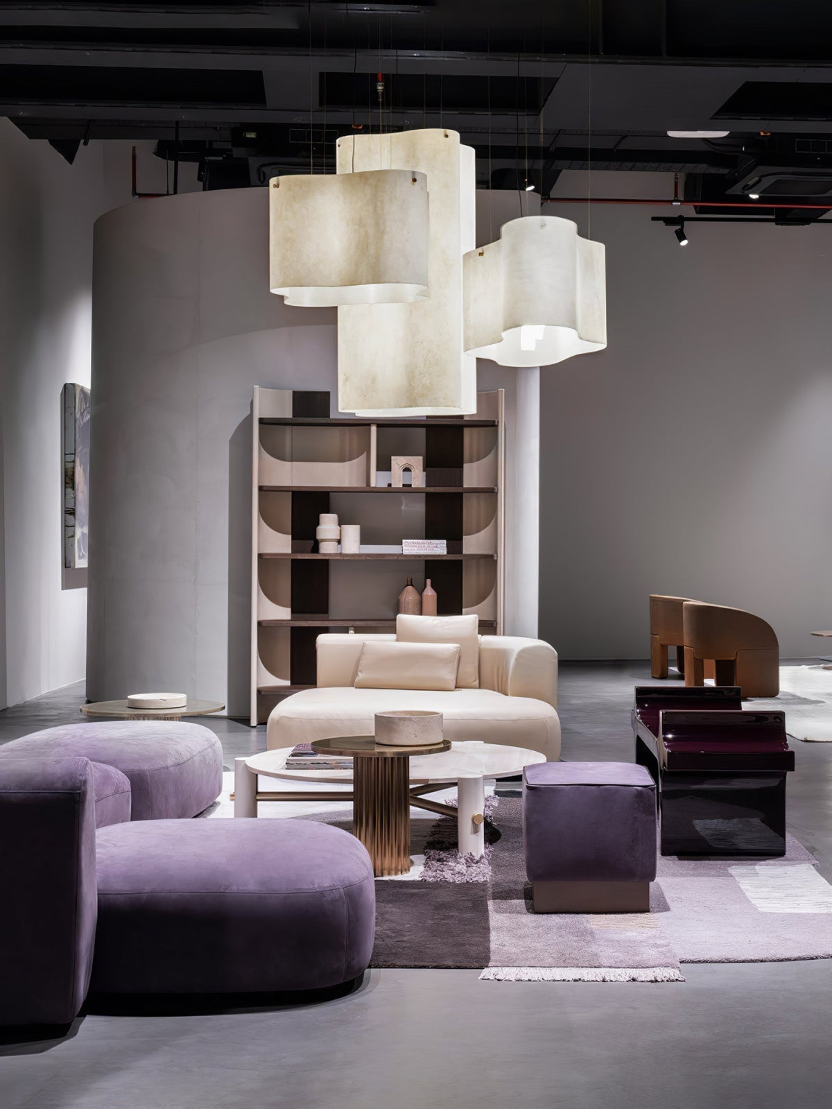Evelan hanglamp met moderne kunstmatige wolkenvorm
