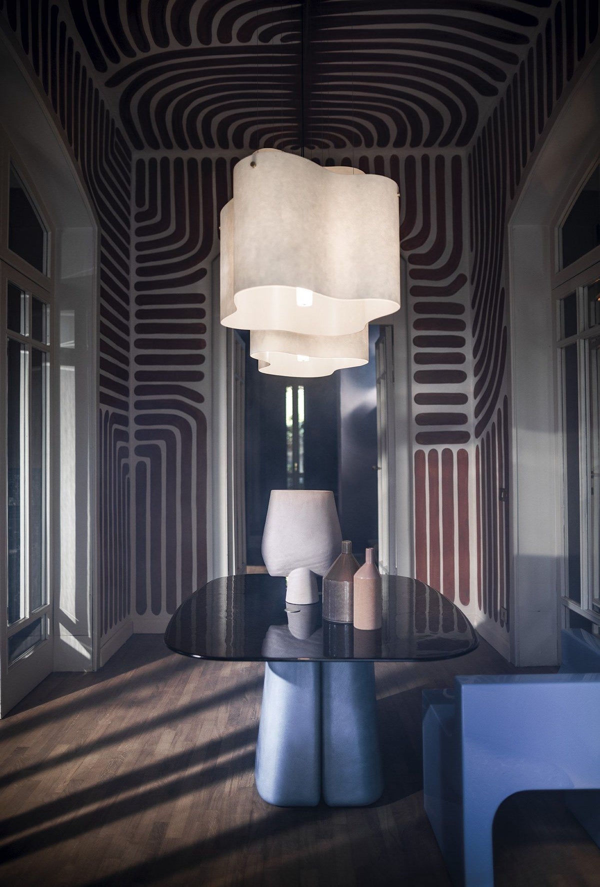 Evelan hanglamp met moderne kunstmatige wolkenvorm