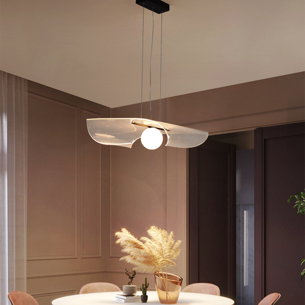 Cairns Minimalistische LED Hanglampen Helder Acryl Metaal Woonkamer