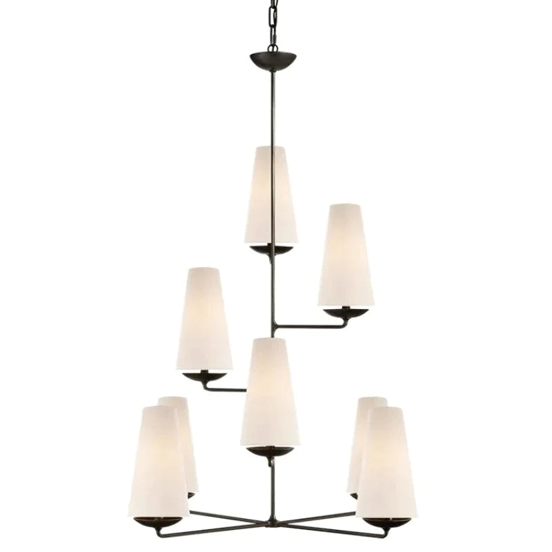 Alessio Design LED Kroonluchter Wit Zwart Metaal Slaap/Woon/Keuken