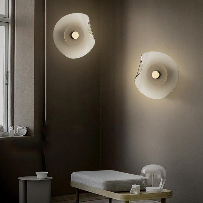 Veta Moderne Design Bloem Wandlamp Metalen/Glazen Grijs/Blauw Woonkamer/Eetkamer