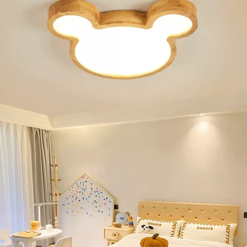 Freja Modern Grote LED Plafondlamp Wit Hout Slaapkamer Woonkamer