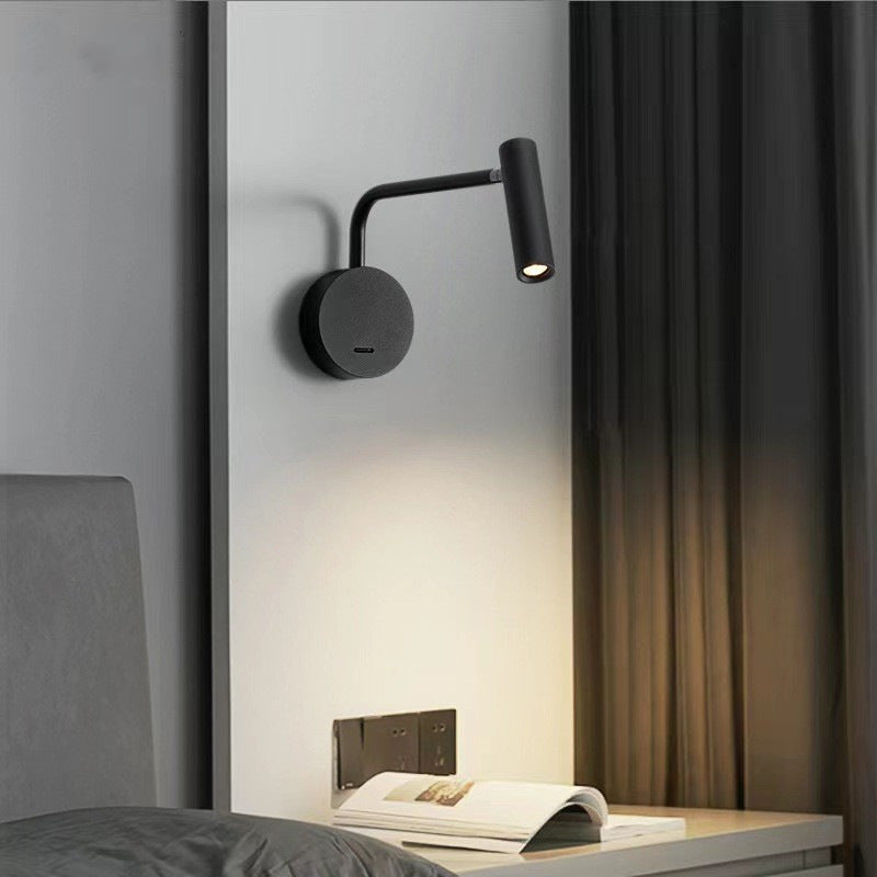 Orr Kleine LED Wandlampen Zwart Metaal Acryl Slaapkamer Eetkamer