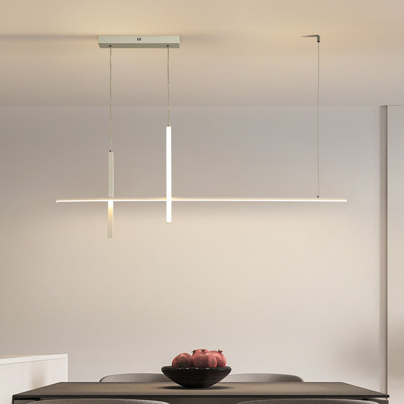 Edge Moderne Hanglampen Metaal/Acryl Zwart/Wit Eetkamer