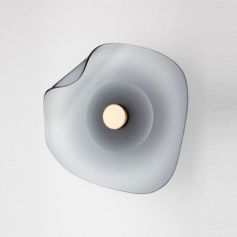 Veta Moderne Design Bloem Wandlamp Metalen/Glazen Grijs/Blauw Woonkamer/Eetkamer