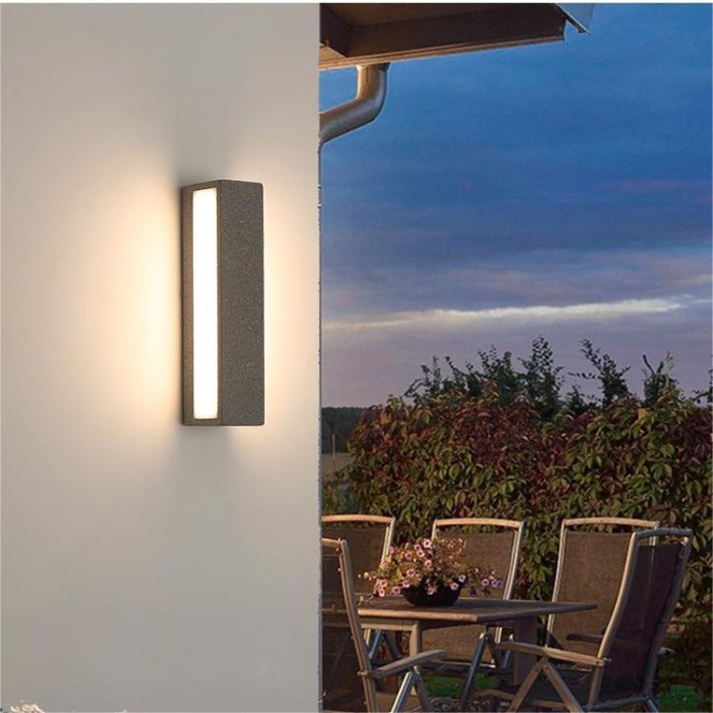 Edge Moderne Bar LED Metaal/Acryl Wandlamp Zwart/Wit Tuin