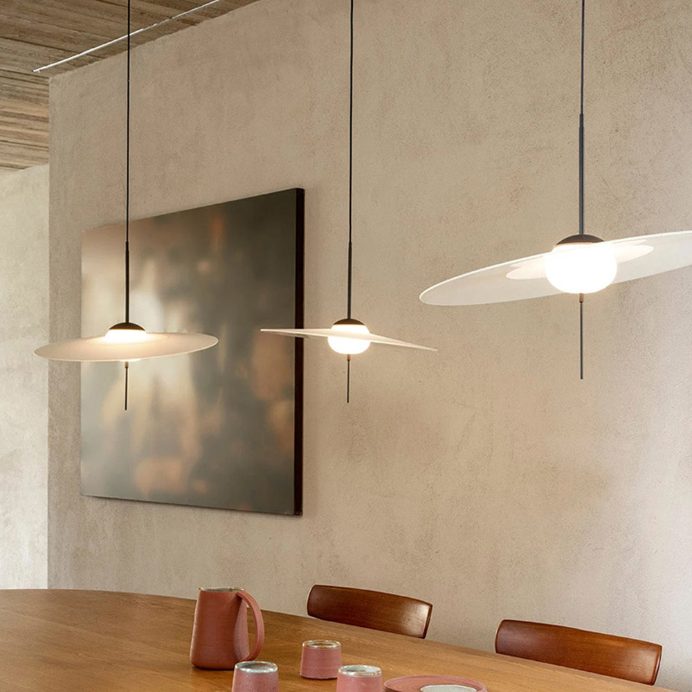 Cairns Modern Ronde Hanglampen Glas Acryl Eetkamer
