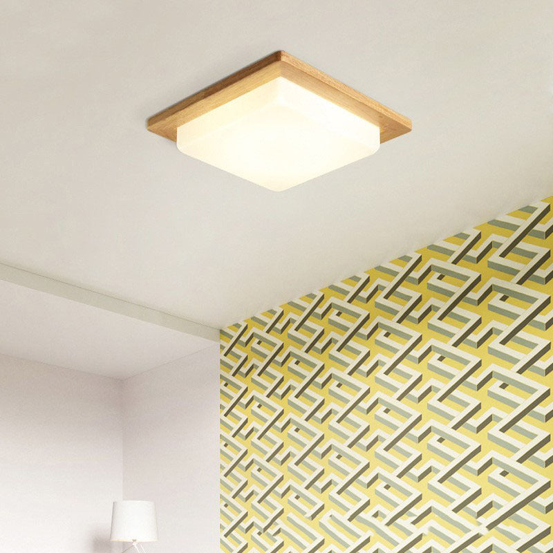 Ozawa Modern Eenvoudig Inbouwmontage Plafondlamp Hout Acryl Eetkamer