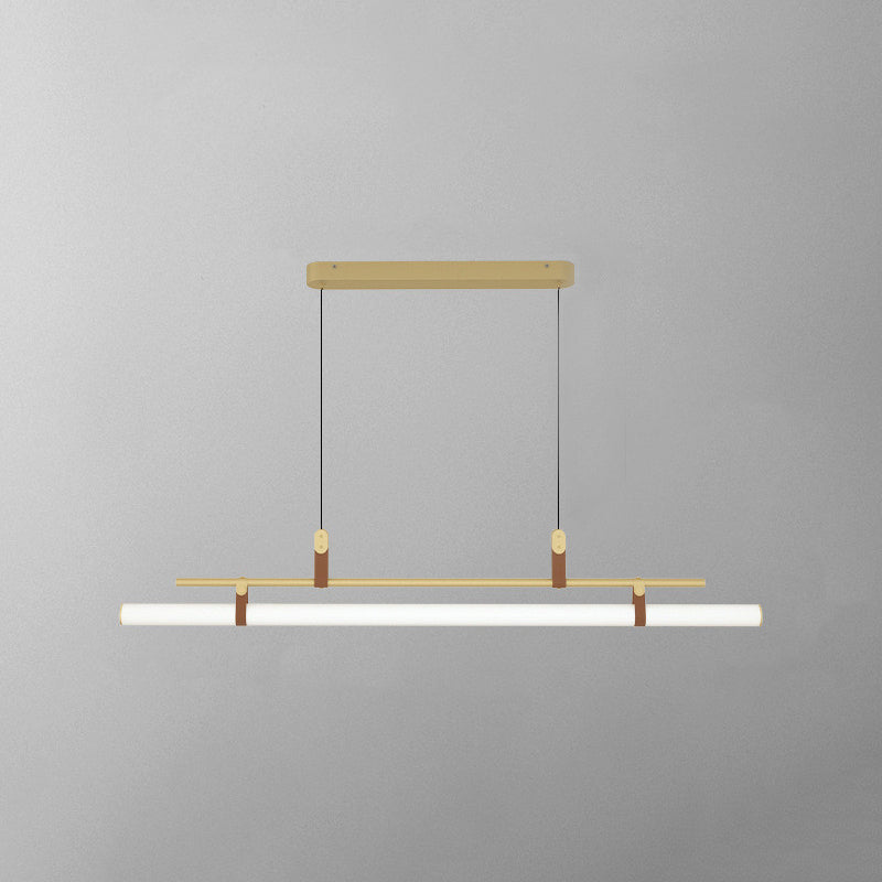 Edge Modern Linear Metal Pendant Light,Black/Gold